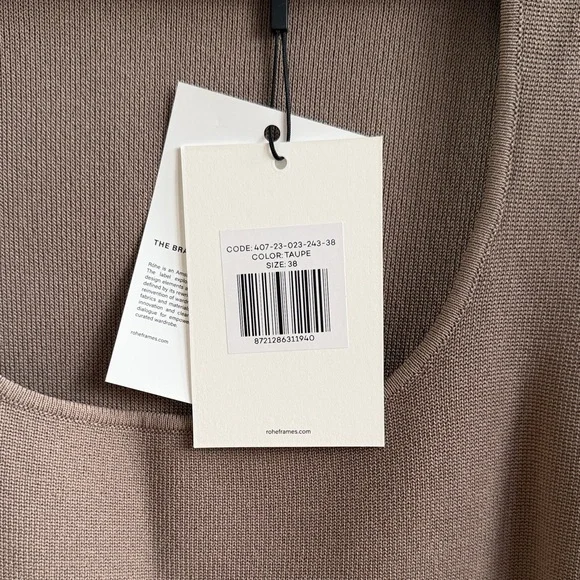RÓHE Women's Taupe Tank Top (NWT) - Picture 2 of 2